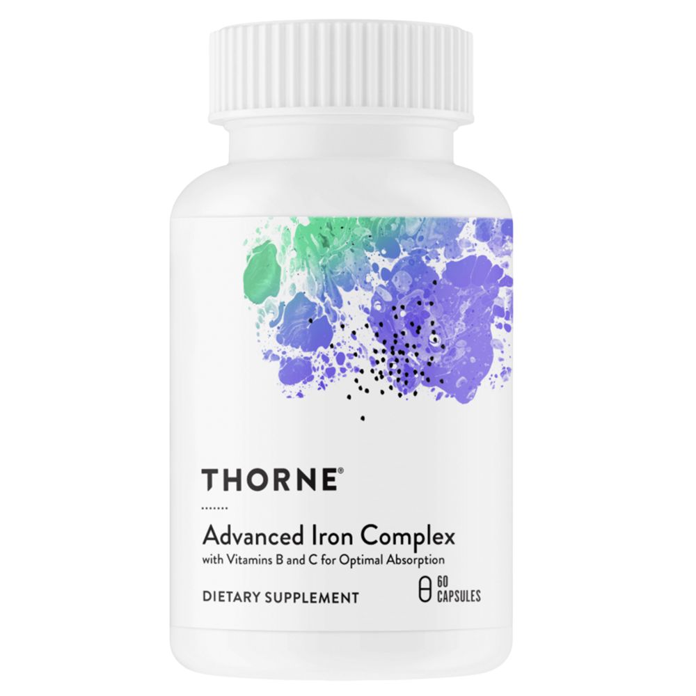 Advanced Iron Complex (formerly Ferrasorb) | Iron with Cofactors | 60 Capsules Oral Supplements Thorne 