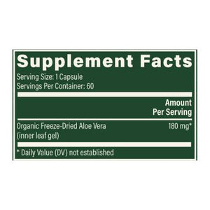 Aloe Vera | Organic Freeze Dried | 180mg - 60 Capsules Oral Supplements Global Healing 