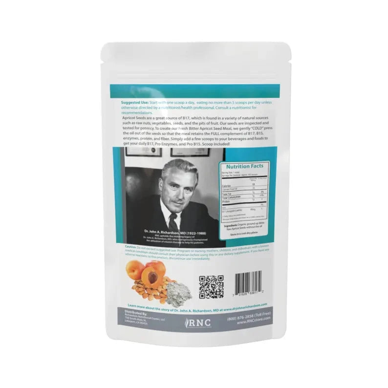 Apricot Seed Meal | B17 | Raw | Bitter | Pesticide & Herbicide Free | Non-GMO - 8oz & 16oz Vitamins & Supplements RNC (Richardson Nutritional Center) 