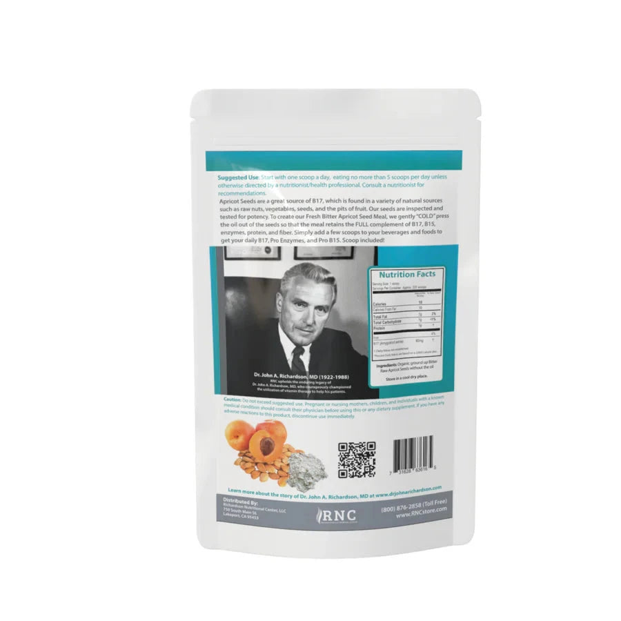 Apricot Seed Meal | B17 | Raw | Bitter | Pesticide & Herbicide Free | Non-GMO - 8oz & 16oz Vitamins & Supplements RNC (Richardson Nutritional Center) 