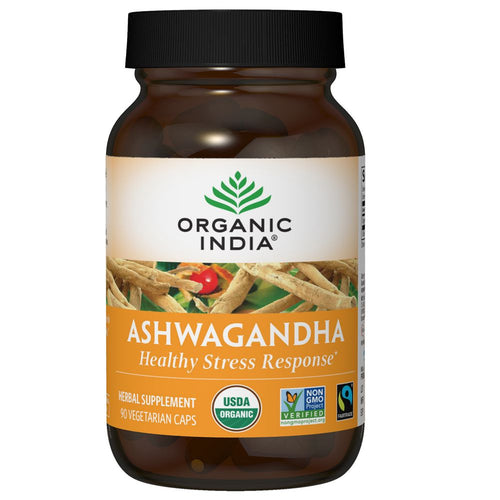 Ashwagandha | Healthy Stress Response - 90 Capsules Oral Supplements Organic India 