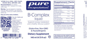 B-Complex Liquid | Supports Energy & Healthy Nervous System - 4.73 fl oz (140 ml) Oral Supplements Pure Encapsulations 