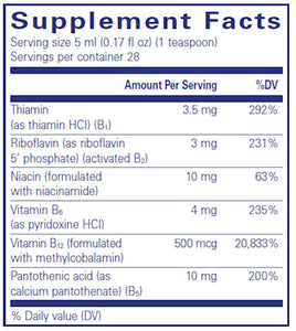 B-Complex Liquid | Supports Energy & Healthy Nervous System - 4.73 fl oz (140 ml) Oral Supplements Pure Encapsulations 