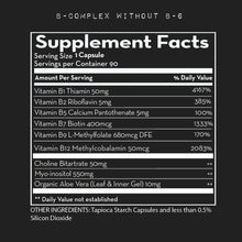 Load image into Gallery viewer, B-Complex | without B6 - 90 Capsules Oral Supplement Desert Harvest 