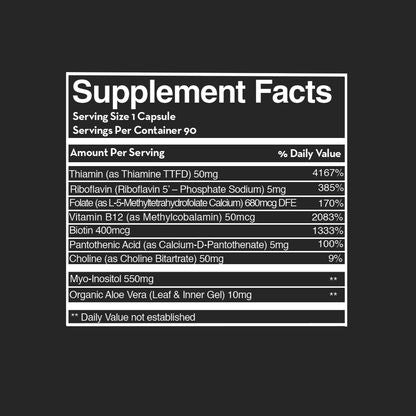 B-Complex | without B6 - 90 Capsules Oral Supplement Desert Harvest 