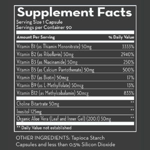 B-Complex | without B6 - 90 Capsules Oral Supplement Desert Harvest 
