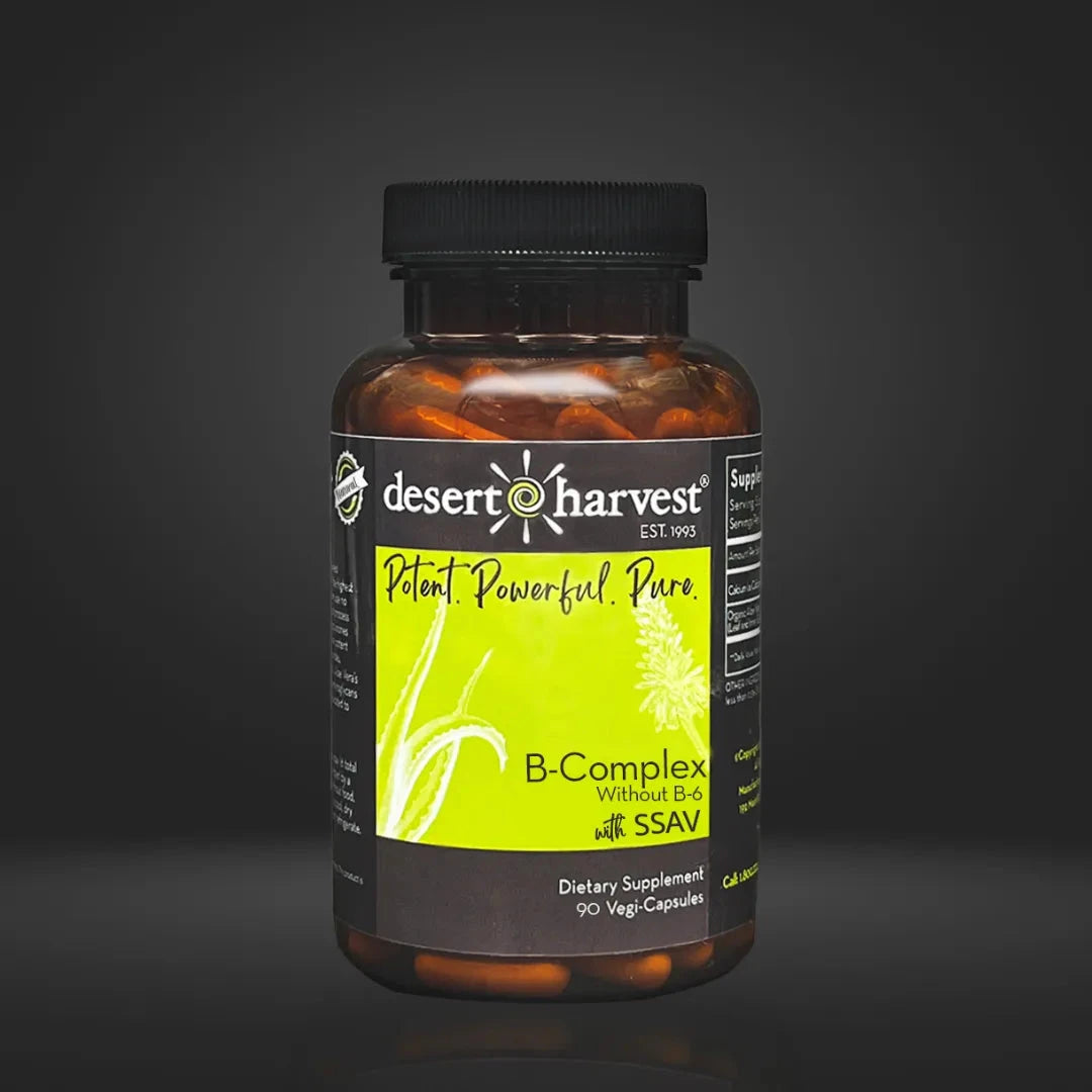 B-Complex | without B6 - 90 Capsules Oral Supplement Desert Harvest 