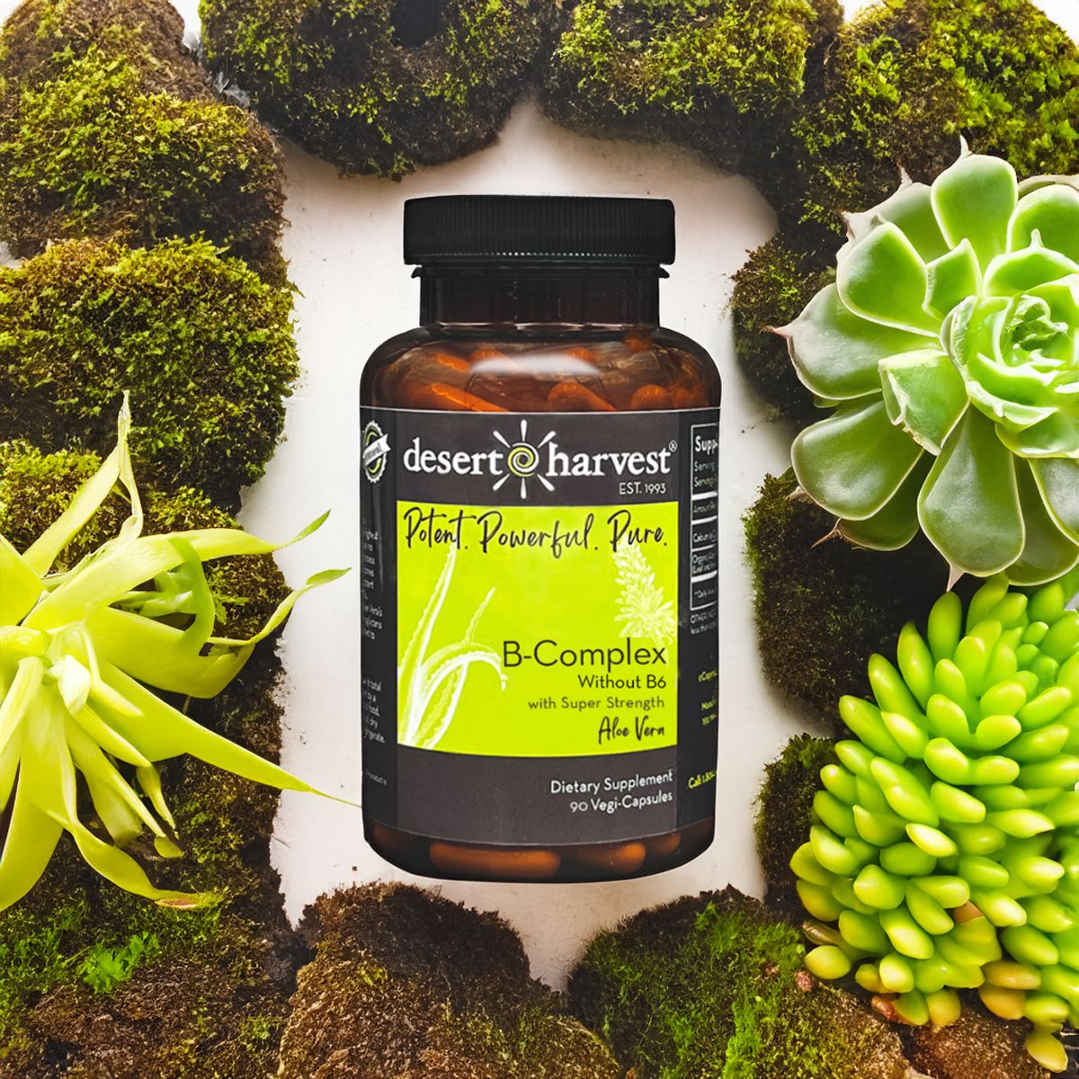 B-Complex | without B6 - 90 Capsules Oral Supplement Desert Harvest 