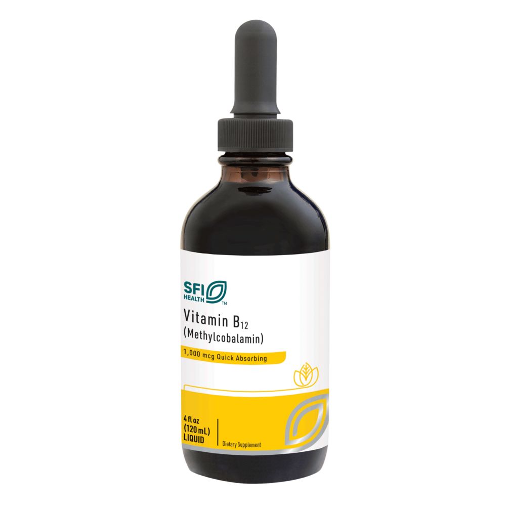 B12 Liquid | Methylcobalamin | 1 mg - 4 fl oz (120 ml) Oral Supplements SFI Health (Klaire Labs) 