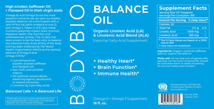 Balance Oil | Omega 6 + 3 | Organic Linoleic Acid Blend - 16 oz. Oral Supplements BodyBio 