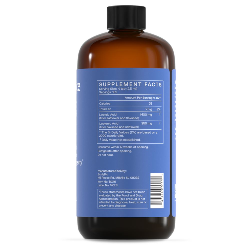 Balance Oil | Omega 6 + 3 | Organic Linoleic Acid Blend - 16 oz. Oral Supplements BodyBio 