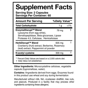 BioDisrupt® - 120 capsules Oral Supplements Researched Nutritionals 