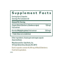 Load image into Gallery viewer, Black Elderberry PRO | Immune Support - 120 Capsules Oral Supplements Gaia Herbs 