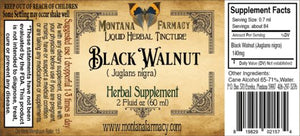 Black Walnut (Juglans Nigra) Liquid Herbal Tincture - 2 fl oz Tinctures Montana Farmacy 