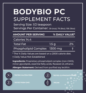 BodyBio PC | Phospholipid Complex - 16 oz Oral Supplements BodyBio 