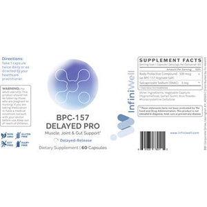 BPC-157 Delayed Pro | Muscle, Joint & Gut Support | 500mcg - 60 Capsules Oral Supplements InfiniWell 