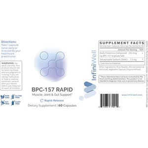 BPC-157 Rapid | Muscle, Joint & Gut Support | 250mcg - 60 Capsules Oral Supplements InfiniWell 