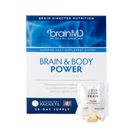 Brain & Body Power | Three Powerful Brain Health Supplements - 30 Day Supply Packets Oral Supplements BrainMD 