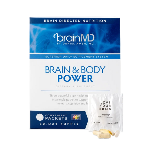 Brain & Body Power | Three Powerful Brain Health Supplements - 30 Day Supply Packets Oral Supplements BrainMD 