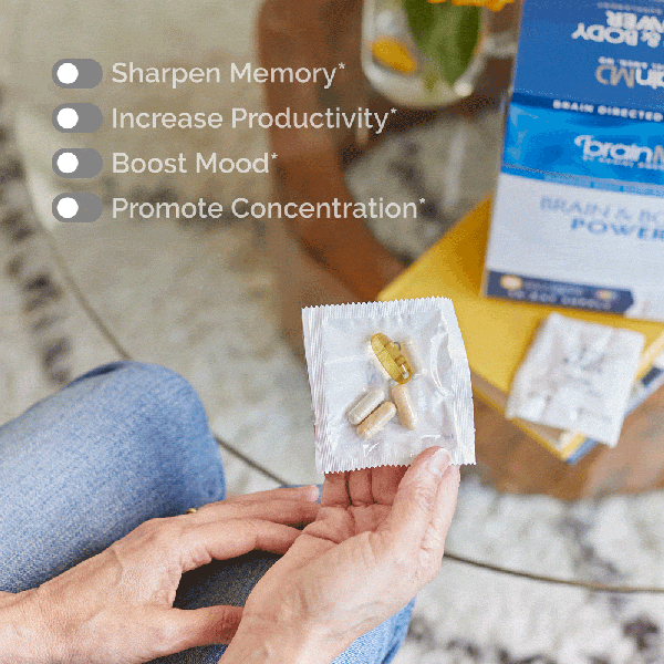 Brain & Body Power | Three Powerful Brain Health Supplements - 30 Day Supply Packets Oral Supplements BrainMD 