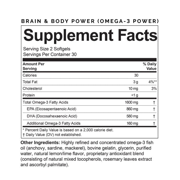 Brain & Body Power | Three Powerful Brain Health Supplements - 30 Day Supply Packets Oral Supplements BrainMD 