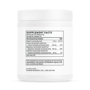 Buffered C Powder | Antioxidant - 8.32 oz (236 grams) Oral Supplements Thorne 