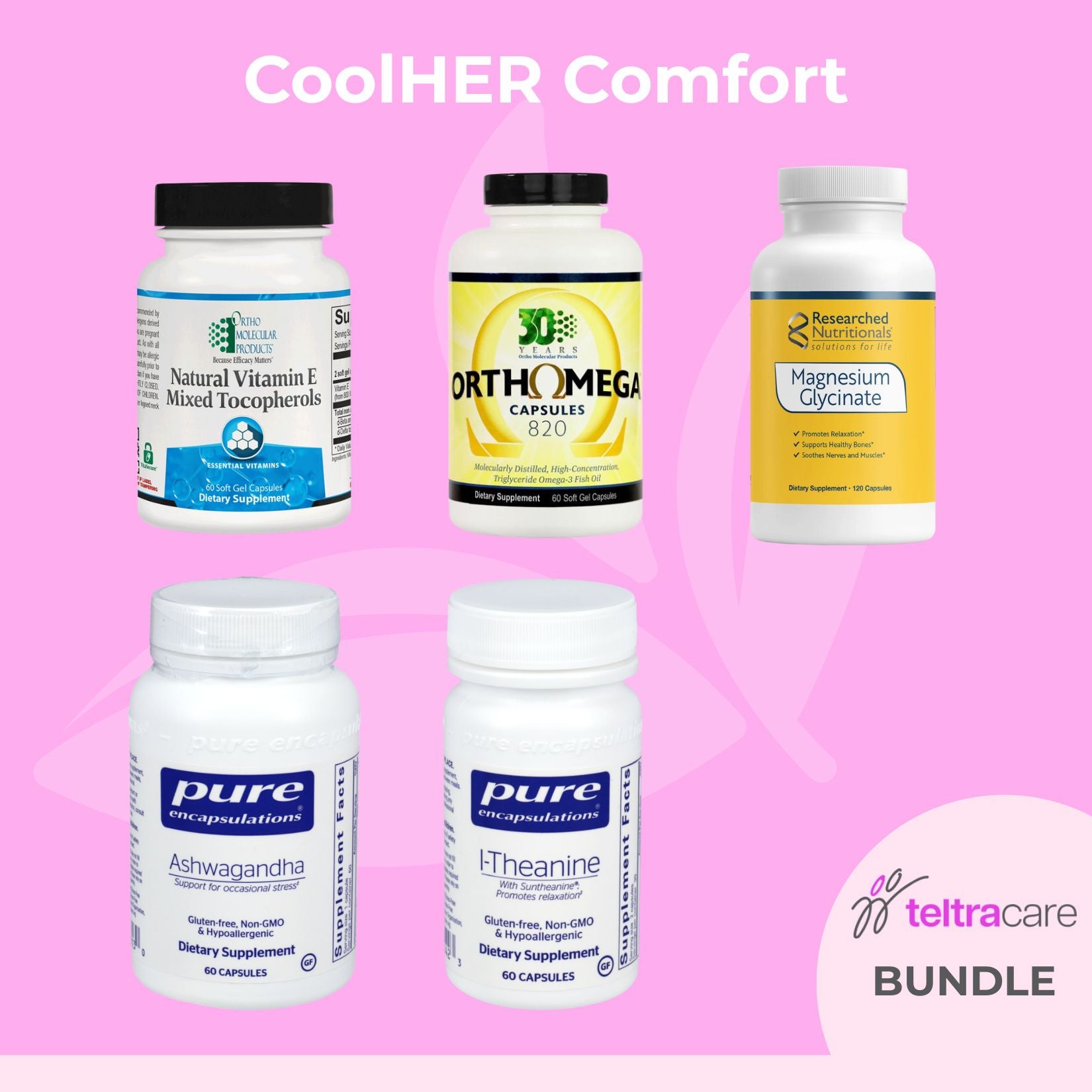 Bundle | TeltraCare - CoolHER Comfort Bundle - 5 Items Oral Supplements TeltraCare 