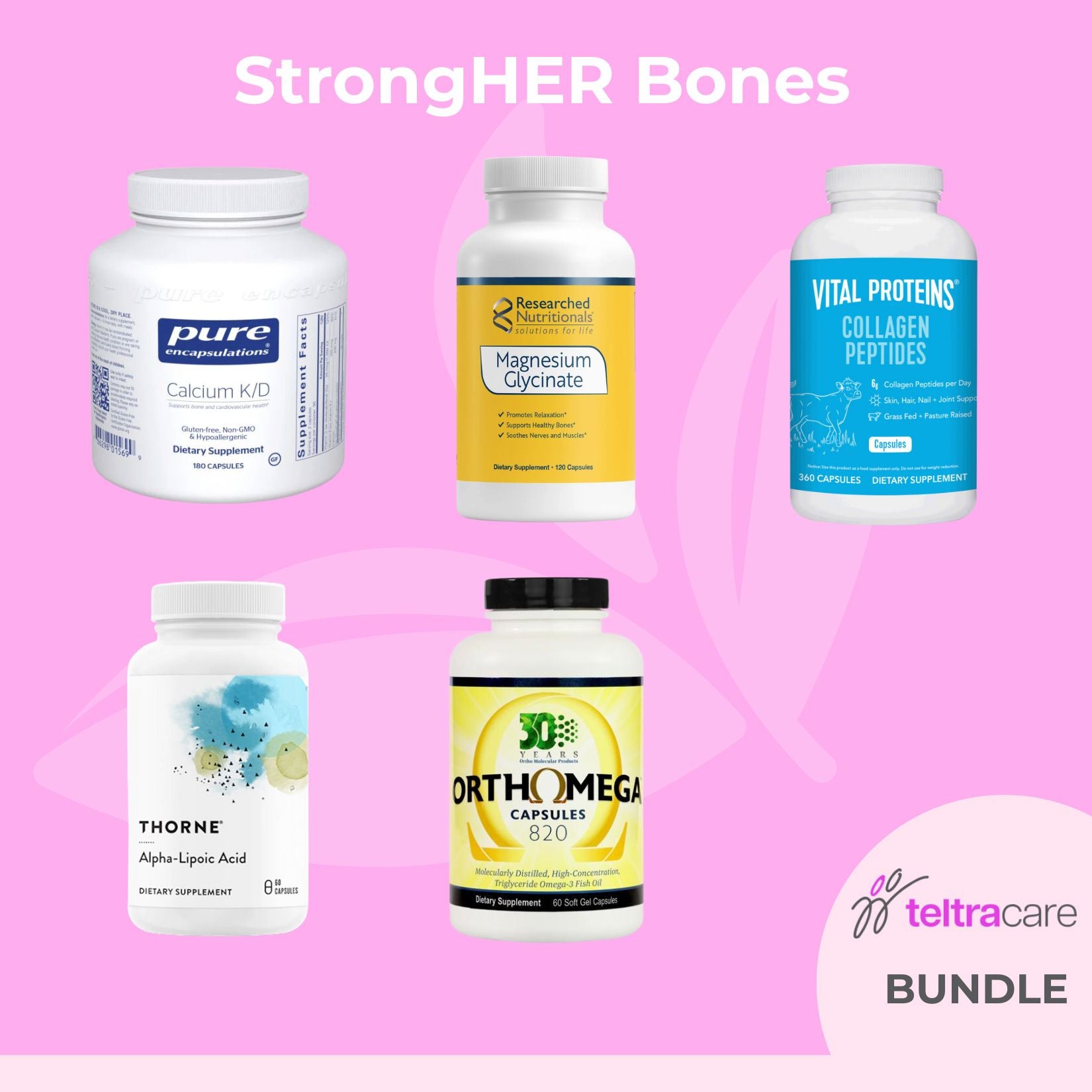 Bundle | TeltraCare - StongHER Bones Bundle - 5 Items Oral Supplements TeltraCare 
