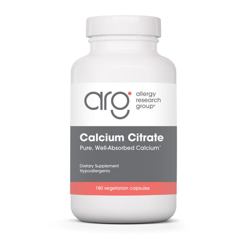 Calcium Citrate | 150mg - 180 Capsules Oral Supplements Allergy Research Group 