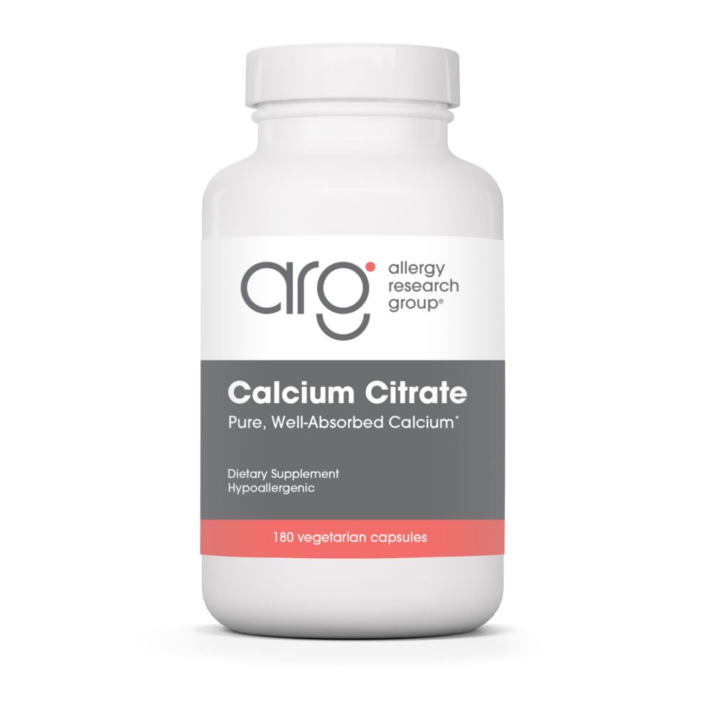 Calcium Citrate | 150mg - 180 Capsules Oral Supplements Allergy Research Group 