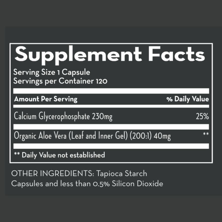 Calcium Glycerophosphate - 120 Capsules Oral Supplement Desert Harvest 