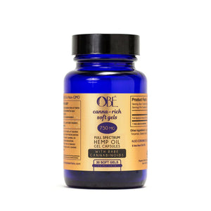 CBD Capsules | Full Spectrum | 25mg - 30 Softgels Oral Supplements Organic Body Essentials (OBE) 