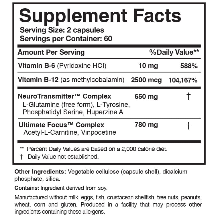 CogniCare® | Cognitive Performance Formula- 120 capsules Oral Supplement Researched Nutritionals 