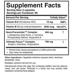 CogniCare® | Cognitive Performance Formula- 120 capsules Oral Supplement Researched Nutritionals 