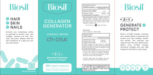 Collagen Generator ch-OSA® | For Hair, Skin & Nails - 120 capsules Oral Supplement Biosil 
