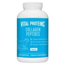 Load image into Gallery viewer, Collagen Peptides | Skin, Hair, Nail &amp; Joint Support | Grass Fed &amp; Pasture Raised - 360 Capsules Oral Supplements Vital Proteins 