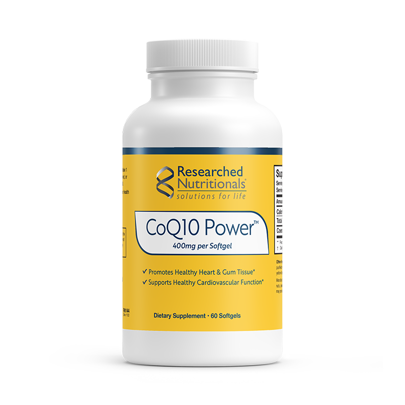 CoQ10 Power™ | 400 mg Coenzymes - 60 softgels Oral Supplement Researched Nutritionals 