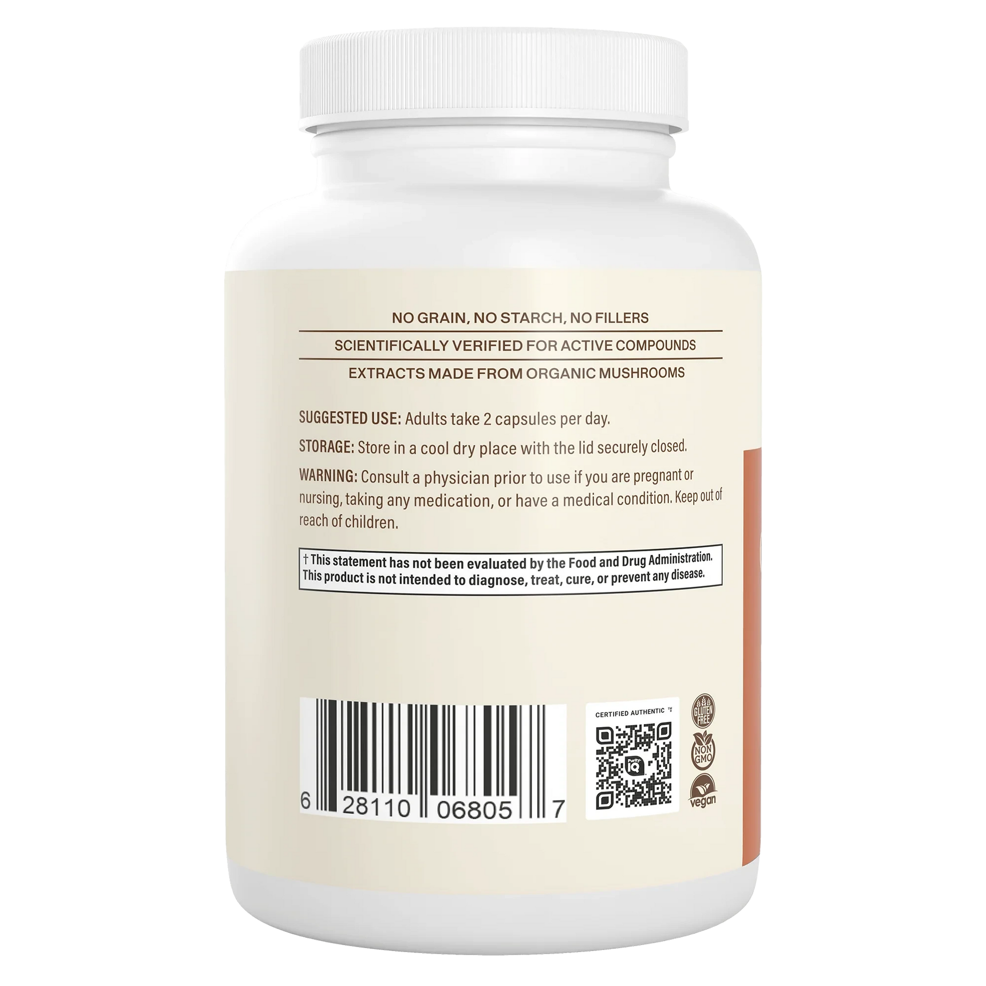 Cordyceps Mushroom Extract - 120 Capsules Oral Supplements Real Mushrooms 