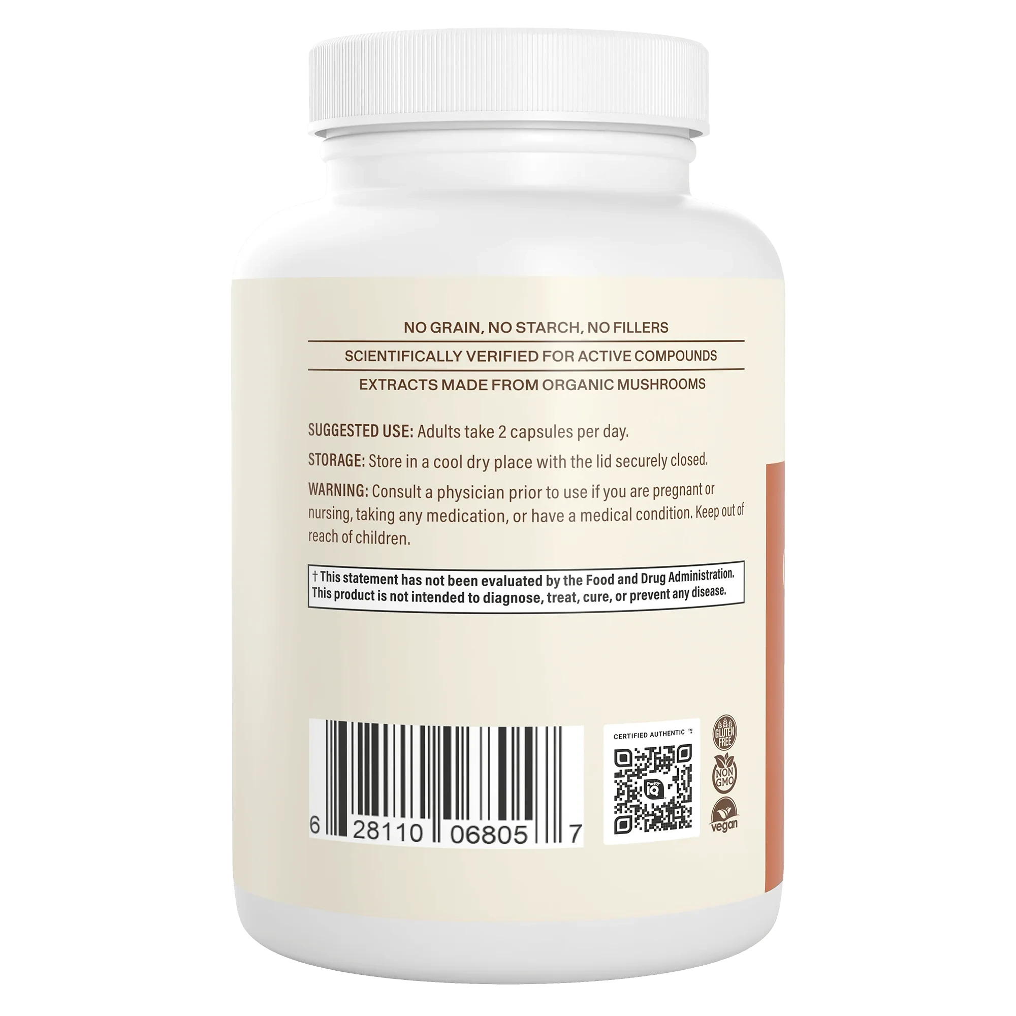 Cordyceps Mushroom Extract - 120 Capsules Oral Supplements Real Mushrooms 