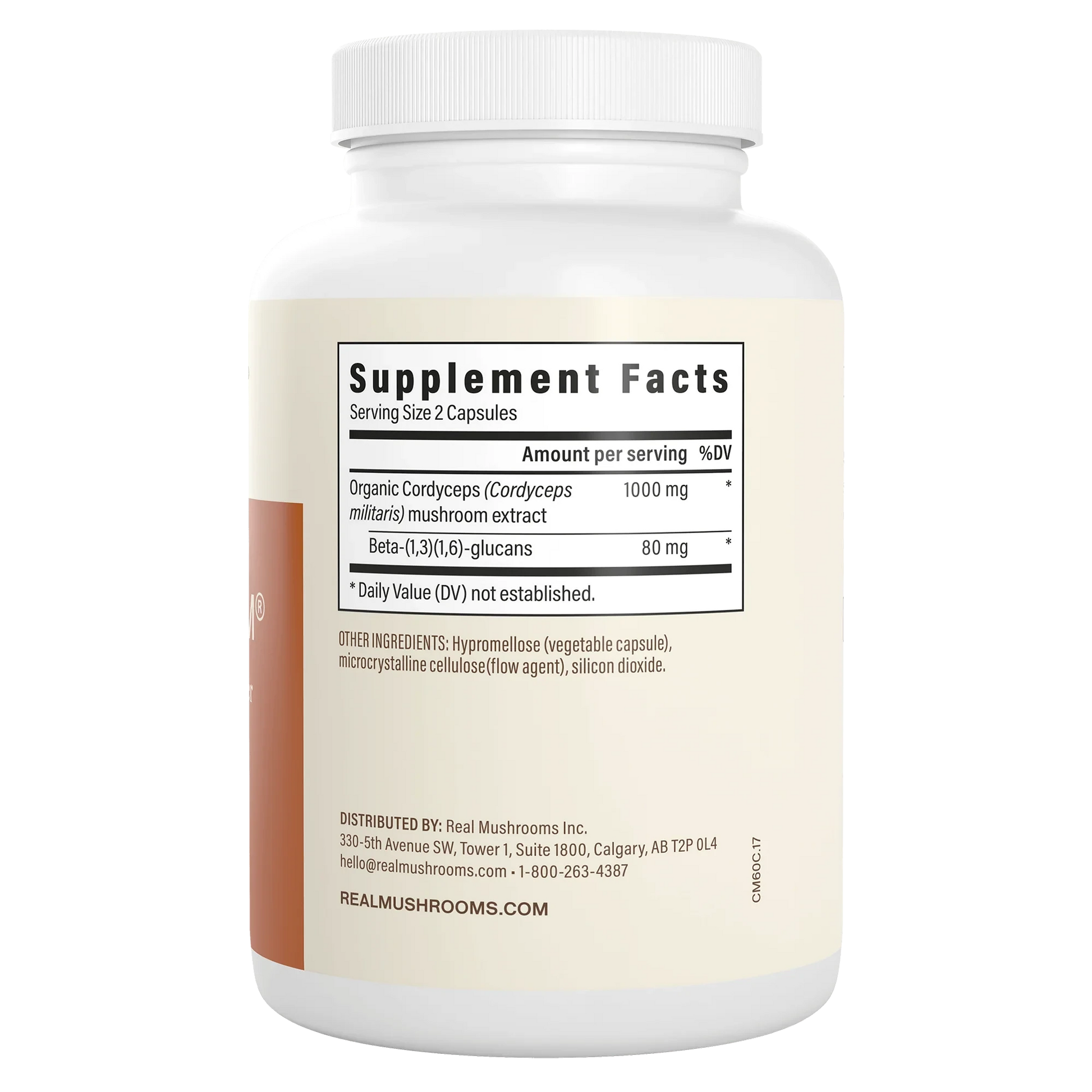 Cordyceps Mushroom Extract - 120 Capsules Oral Supplements Real Mushrooms 