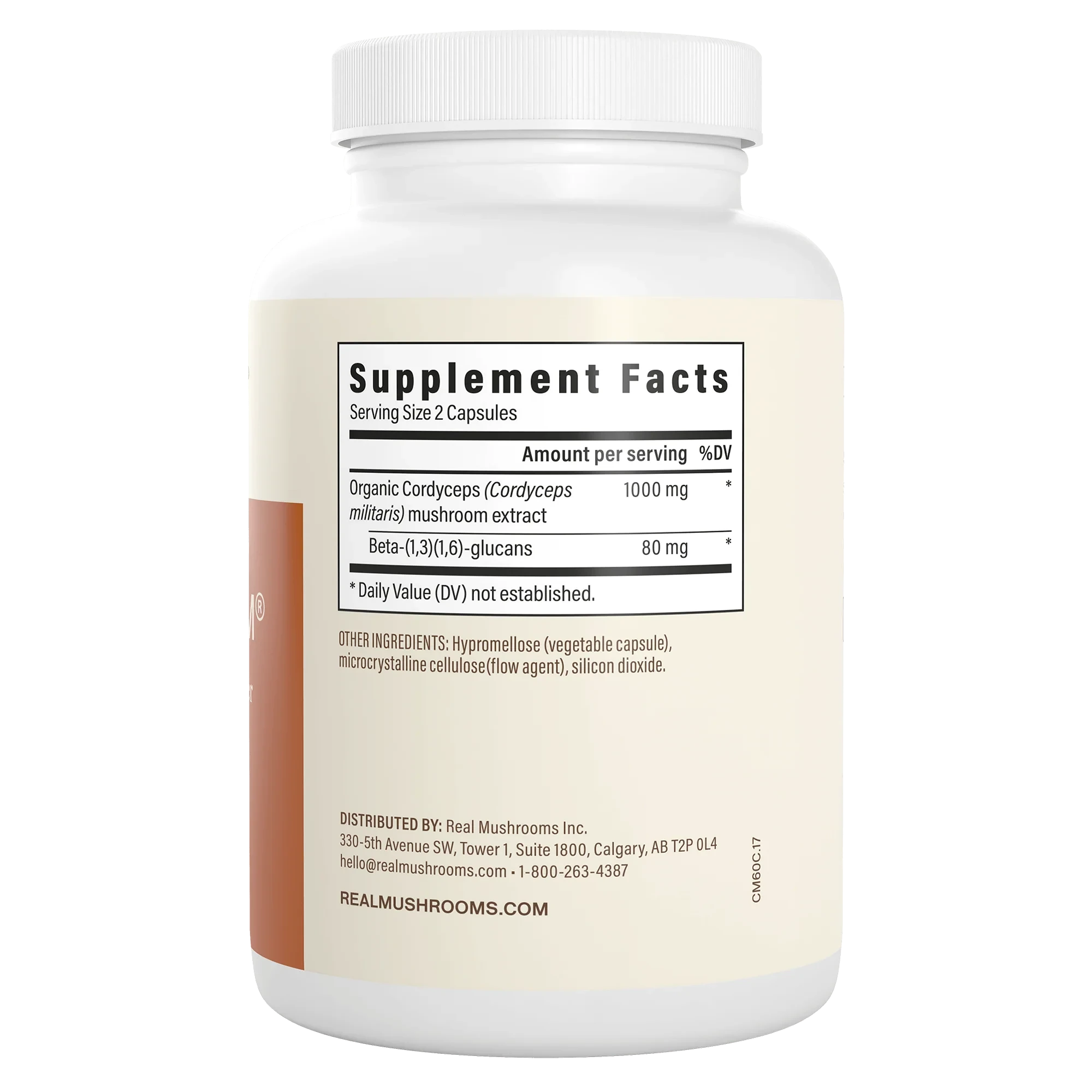 Cordyceps Mushroom Extract - 120 Capsules Oral Supplements Real Mushrooms 