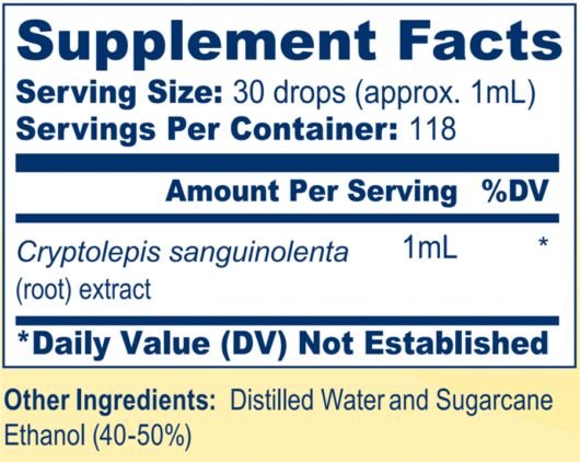 Cryptolepis | Herbal Tincture - 4 fl oz Tinctures BioPure 