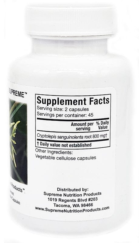 Cryptolepis Supreme™ | Cryptolepis Sanguinolenta (Cs) - 90 Capsules Oral Supplements Supreme Nutrition Products 