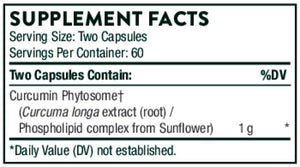 Curcumin Phytosome (formerly Meriva) - 120 Capsules Oral Supplement Thorne 
