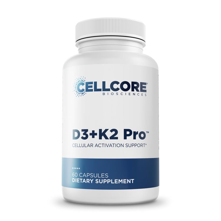 D3+K2 Pro™ | Cellular Activation Support - 60 Capsules Oral Supplements CellCore 