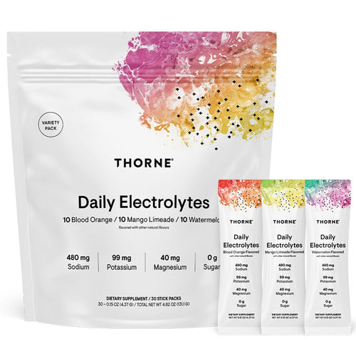 Daily Electrolytes Variety Pack | Blood Orange | Mango Limeade | Watermelon - 30 Stick Packs Oral Supplements Thorne 