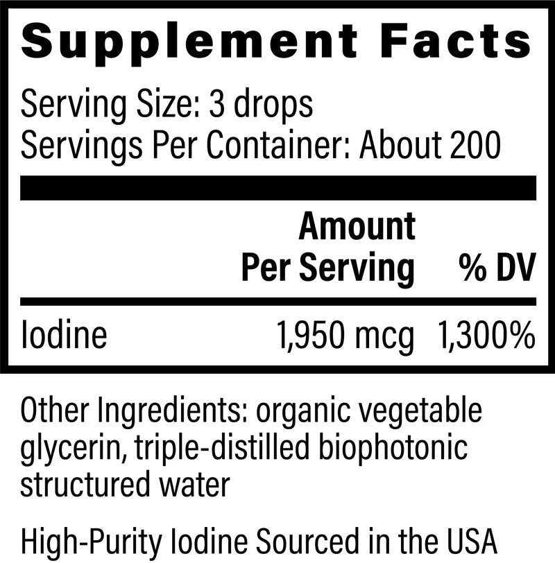Detoxadine® Nascent Iodine | Organic | Thyroid, Detox & Hormone Balance - 1 fl oz. Oral Supplements Global Healing 