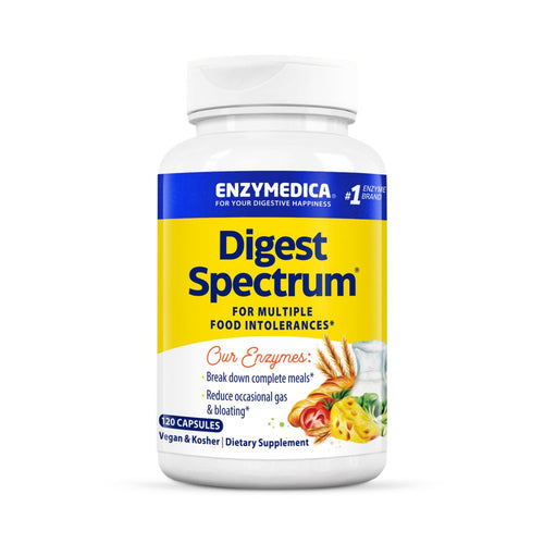 Digest Spectrum | For Multiple Food Intolerances - 30, 90 & 120 Capsules Oral Supplements Enzymedica 120 Capsules 