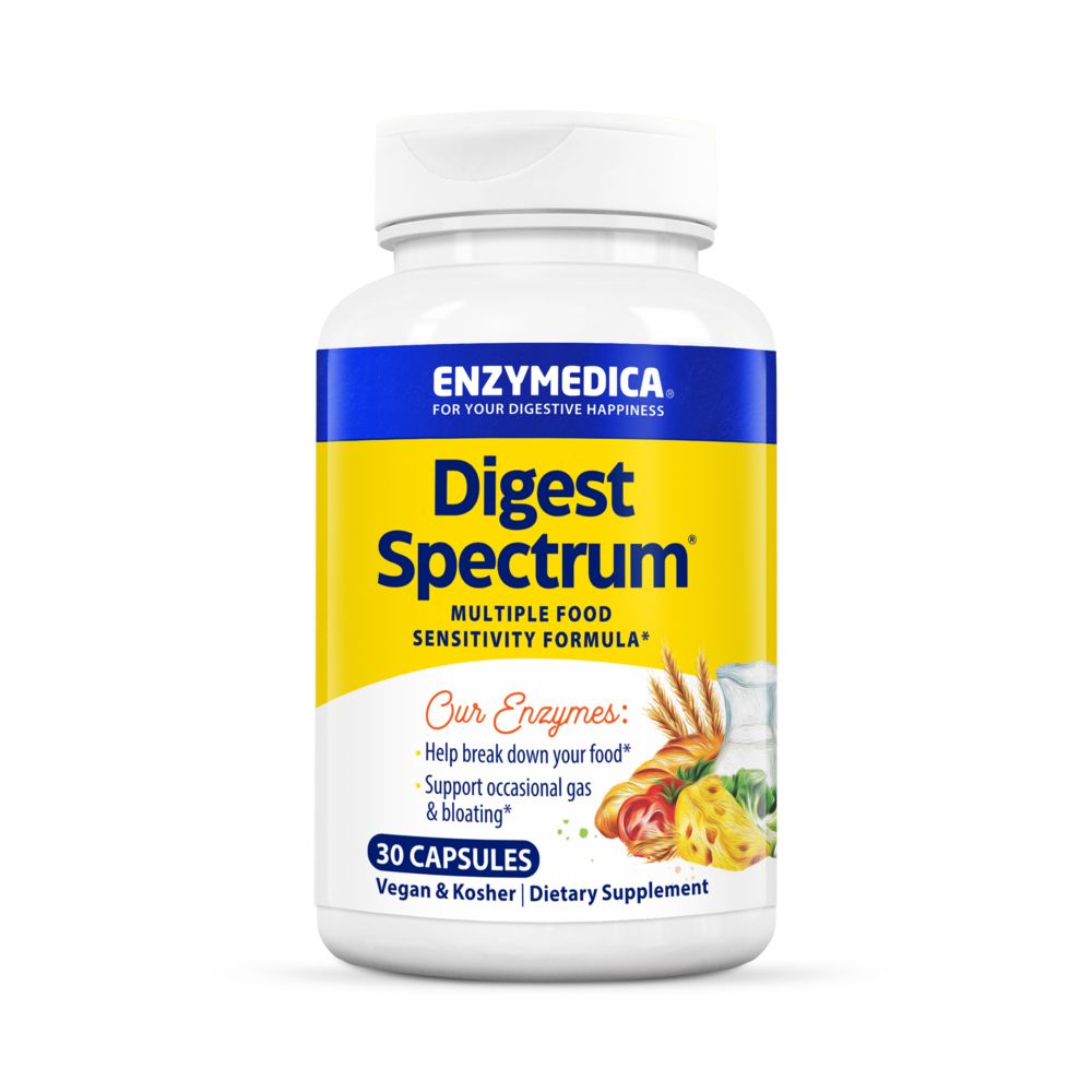 Digest Spectrum | For Multiple Food Intolerances - 30, 90 & 120 Capsules Oral Supplements Enzymedica 30 Capsules 