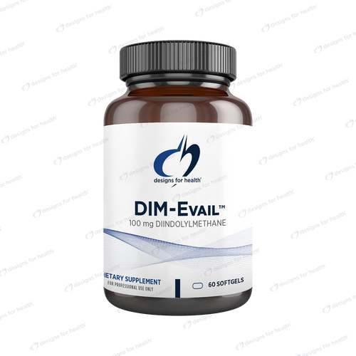 DIM-Evail | Diindolylmethane Supplement | 100mg - 60 & 120 Capsules Oral Supplements Designs For Health 60 Capsules 